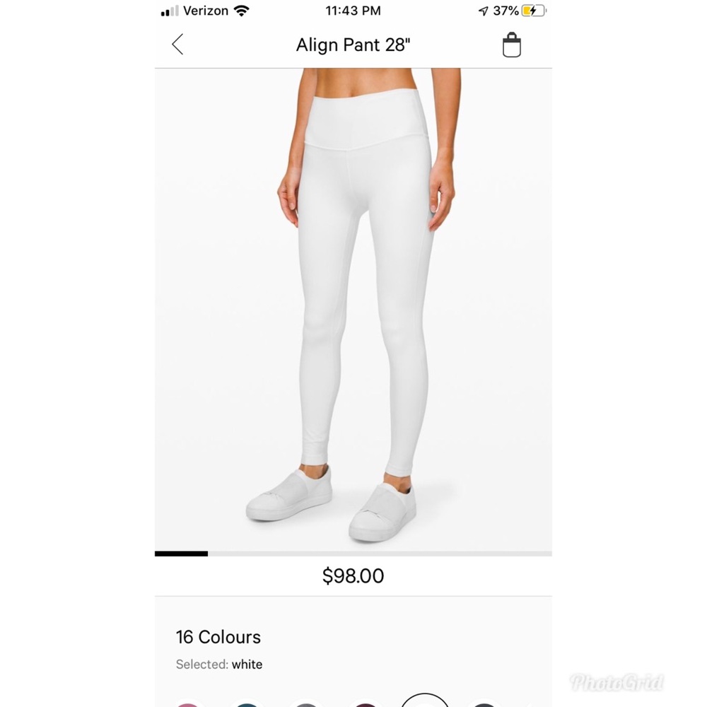 White Lululemon Leggings